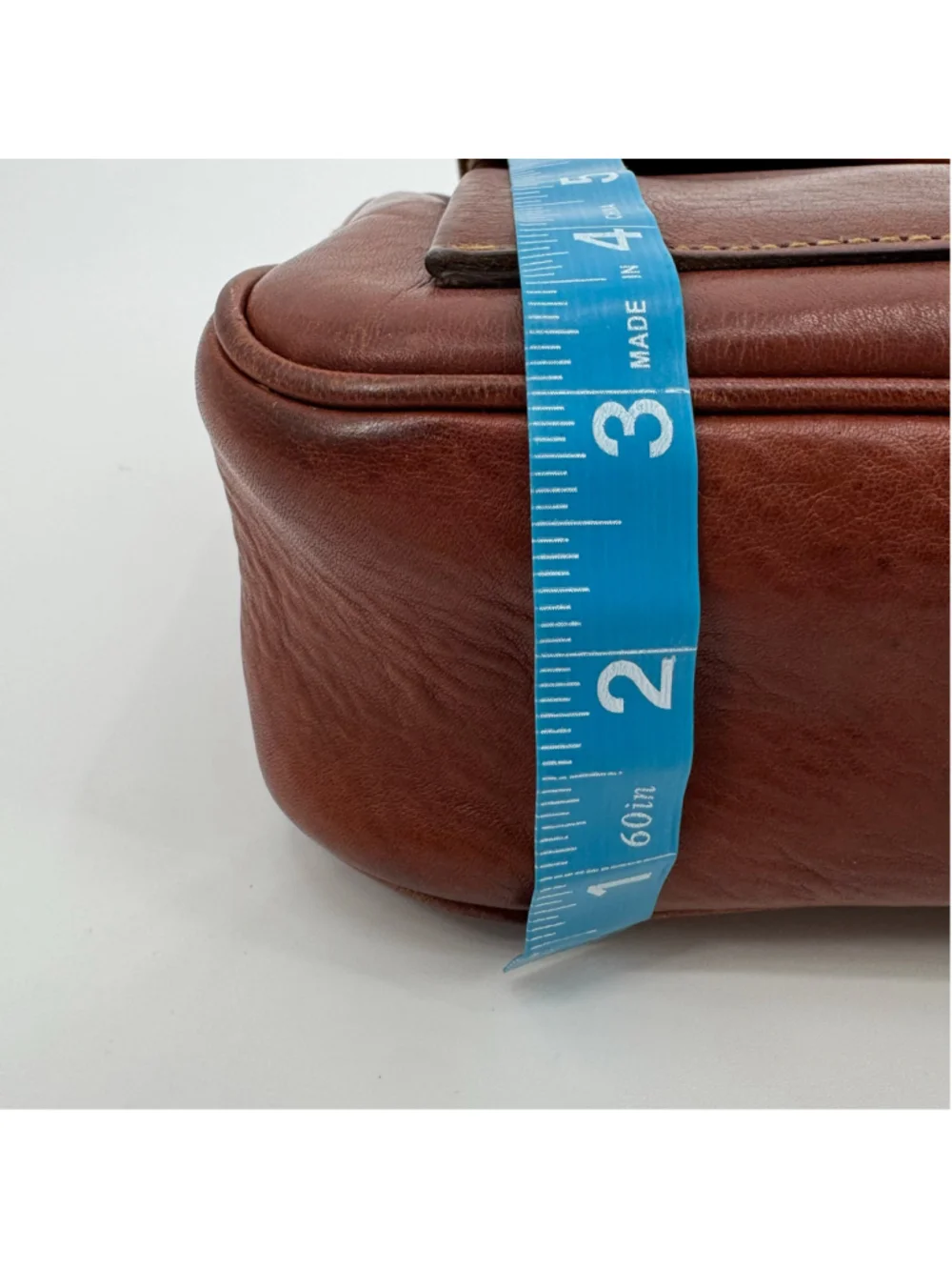 Vintage Archival Ralph Lauren Cognac Leather Crossbody Camera Bag Unisex
